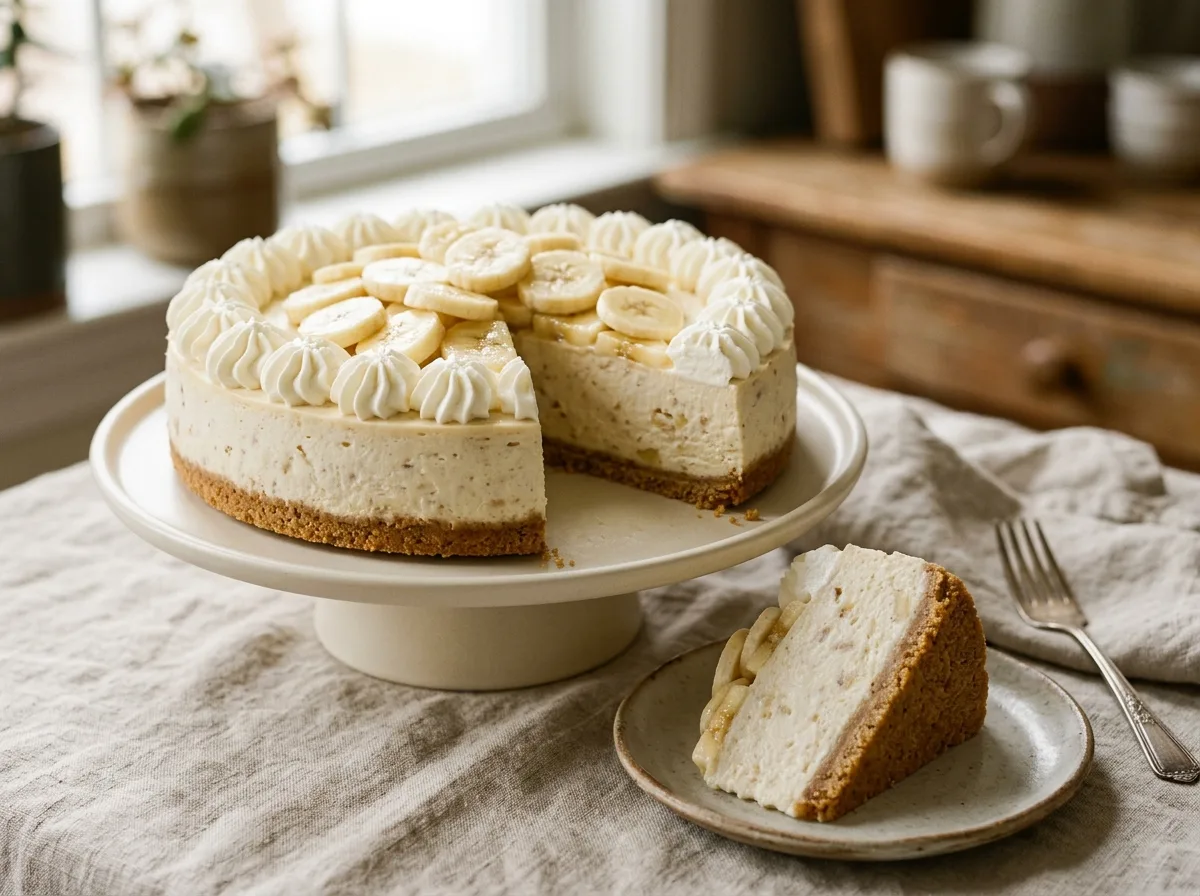 10-Inch Fresh Banana Cream Cheesecake