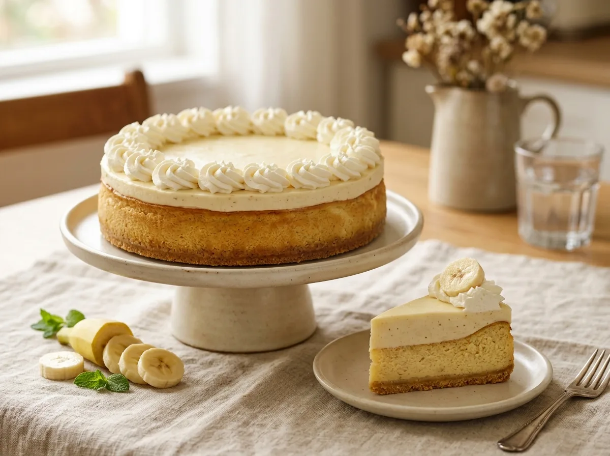 7-Inch Fresh Banana Cream Cheesecake