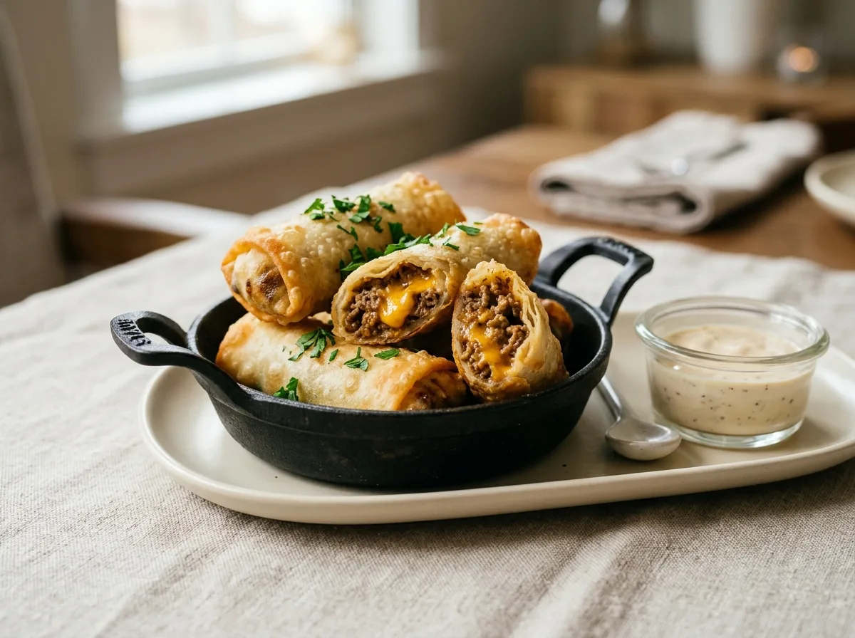 Cheeseburger Spring Rolls