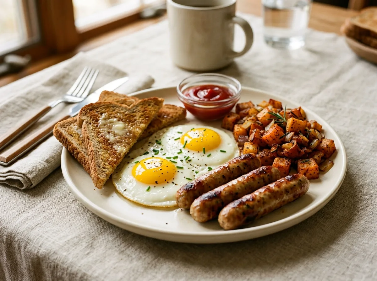 Farm Fresh Eggs* with Chicken Sausage
