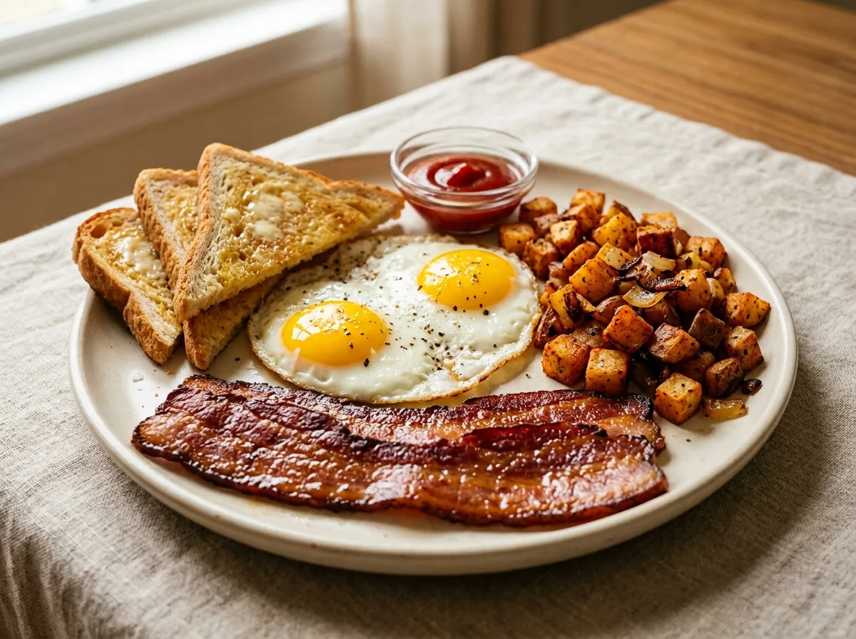 Farm Fresh Eggs* with Old Smokehouse® Bacon
