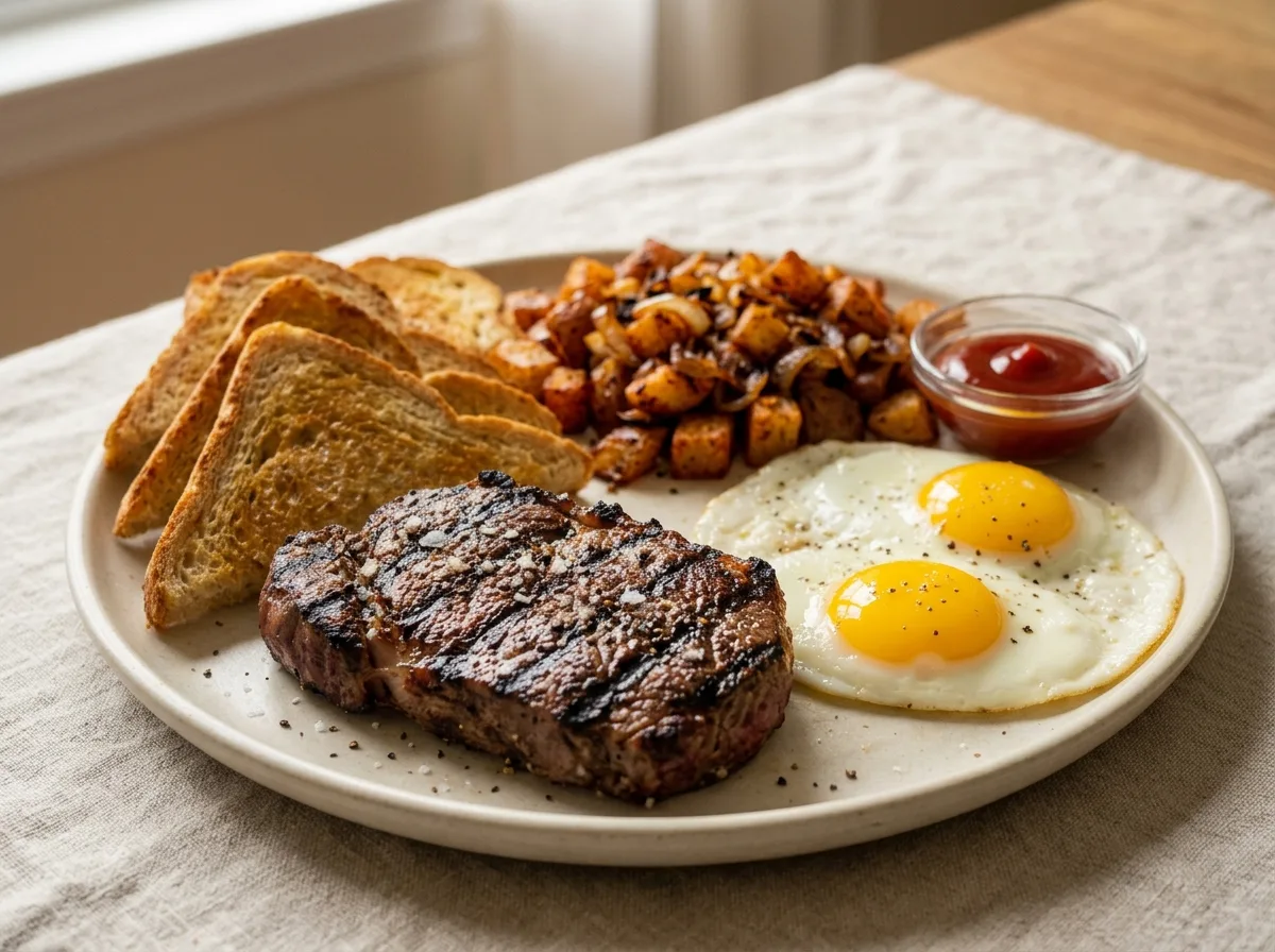 Grilled Steak & Eggs*