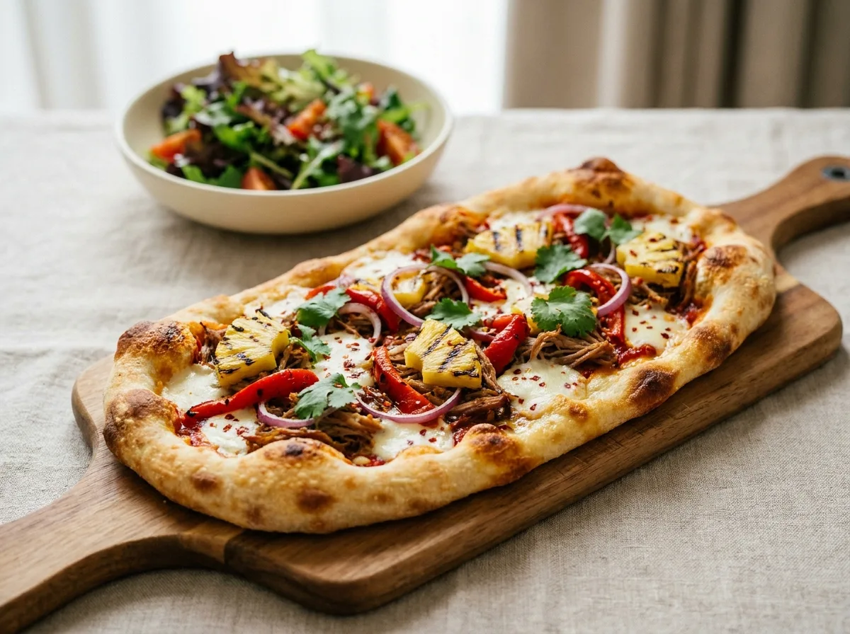 Kalua Pig Flatbread Pizza