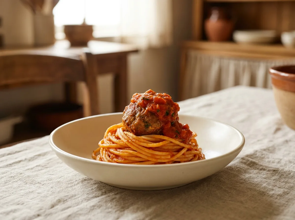 Kids’ Spaghetti with Meatball