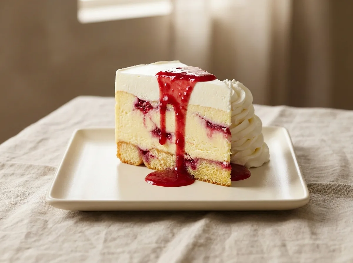 Lemon Raspberry Cream Cheesecake
