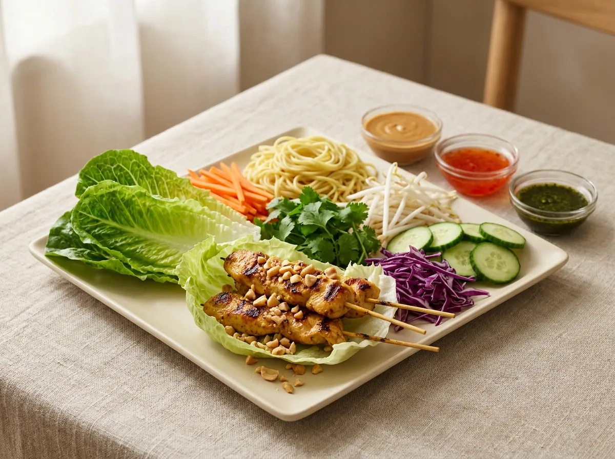 Small Thai Lettuce Wraps with Chicken