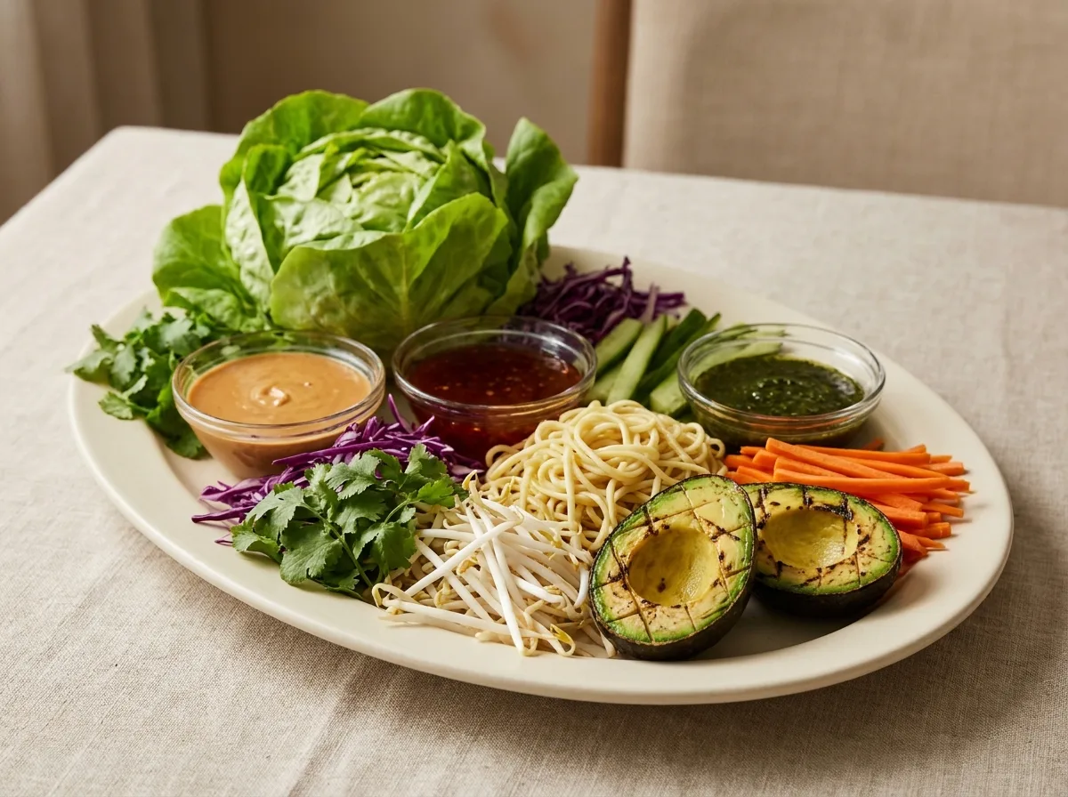 Thai Lettuce Wraps with Avocado