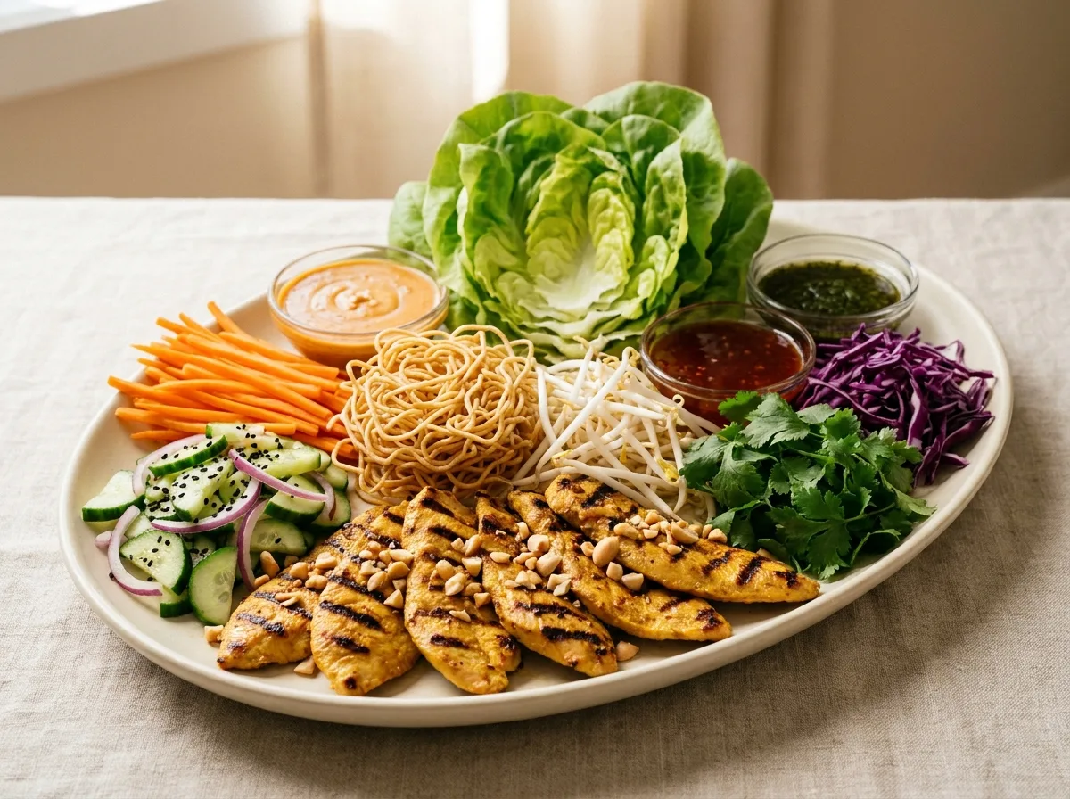 Thai Lettuce Wraps with Chicken
